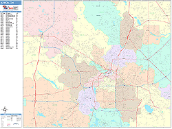 Akron Wall Map