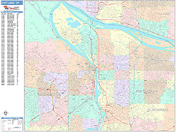 Portland Wall Map