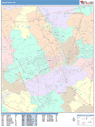 Allentown Wall Map