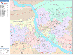 Harrisburg Wall Map