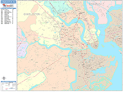 Charleston Wall Map