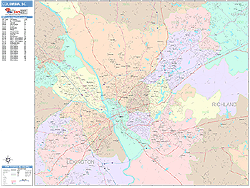 Columbia Wall Map