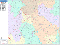 Greenville Wall Map