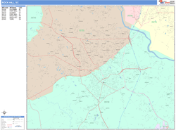 Rock Hill Wall Map