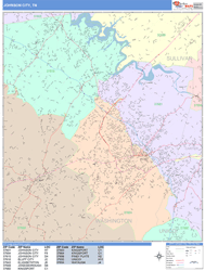 Johnson City Wall Map