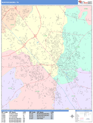 Murfreesboro Wall Map