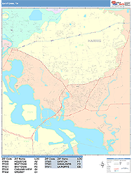 Baytown Wall Map