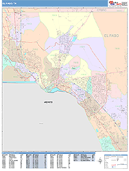 El Paso Wall Map