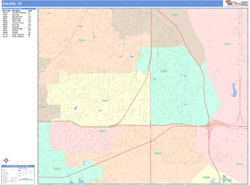 Euless Wall Map