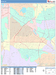 Irving Wall Map