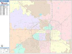 Lubbock Wall Map