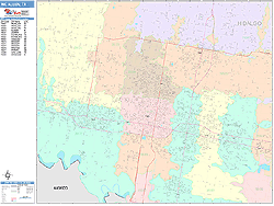 McAllen Wall Map