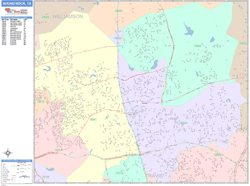 Round Rock Wall Map