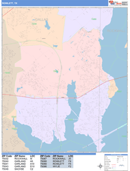 Rowlett Wall Map