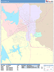 San Angelo Wall Map