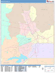 Wichita Falls Wall Map