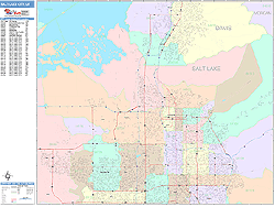Salt Lake City Wall Map