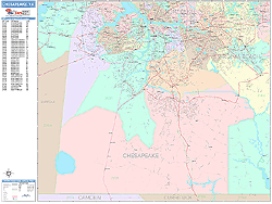 Chesapeake Wall Map