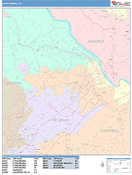 Lynchburg Wall Map