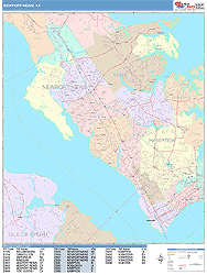 Newport News Wall Map