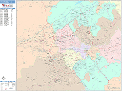 Roanoke Wall Map