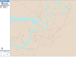 Suffolk Wall Map