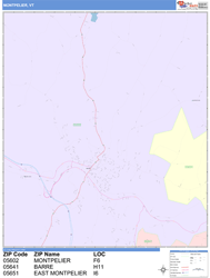 Montpelier Wall Map