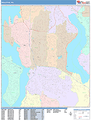 Bellevue Wall Map