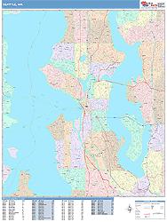 Seattle Wall Map