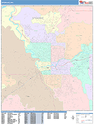 Spokane Wall Map