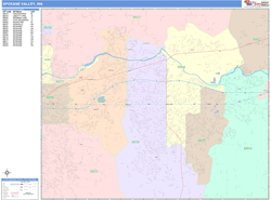 Spokane Valley Wall Map
