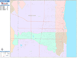 Kenosha Wall Map