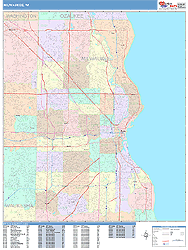 Milwaukee Wall Map