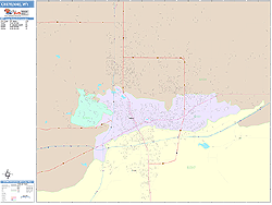 Cheyenne Wall Map