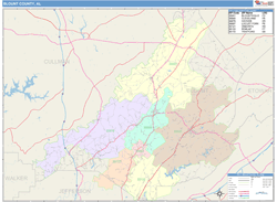 Blount County, AL Wall Map