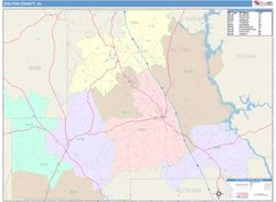 Chilton County, AL Wall Map