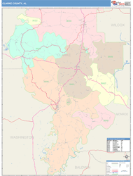 Clarke County, AL Wall Map