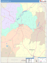 Covington County, AL Wall Map