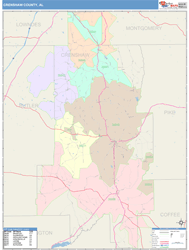 Crenshaw County, AL Wall Map