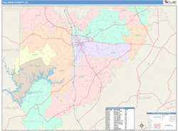 Cullman County, AL Wall Map