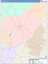 Dale County, AL Wall Map