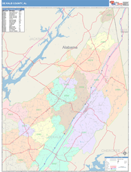 DeKalb County, AL Wall Map