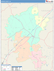 Greene County, AL Wall Map