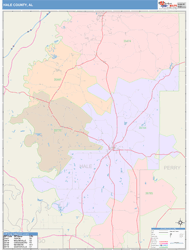 Hale County, AL Wall Map
