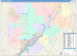 Jackson County, AL Wall Map