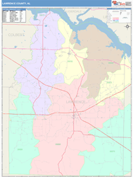 Lawrence County, AL Wall Map