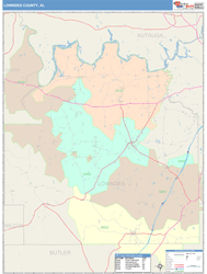 Lowndes County, AL Wall Map