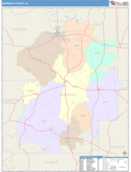 Marengo County, AL Wall Map