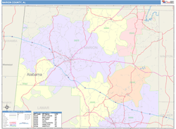 Marion County, AL Wall Map