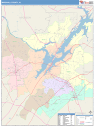 Marshall County, AL Wall Map